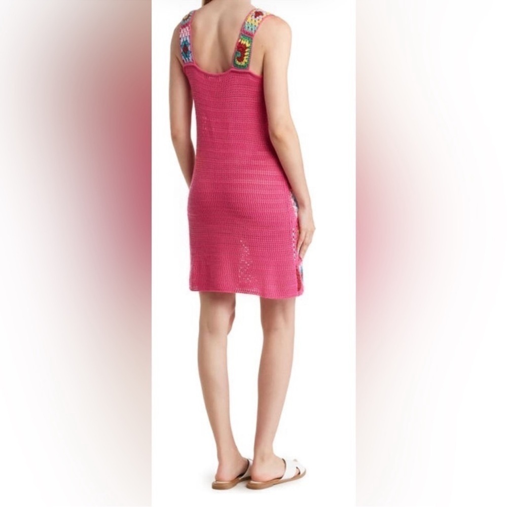 NWT Cotton Emporium Patchwork Crotchet Knit Midi Dress Size Small - Picture 2 of 6
